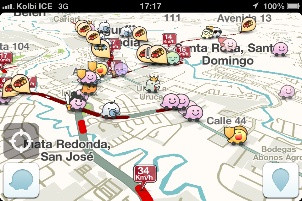 11 Figura 2 Interface do Aplicativo Waze Fonte: http://www.costaricahappy.com/2014/06/the-waze-to-get-around-in-costa-rica-or.