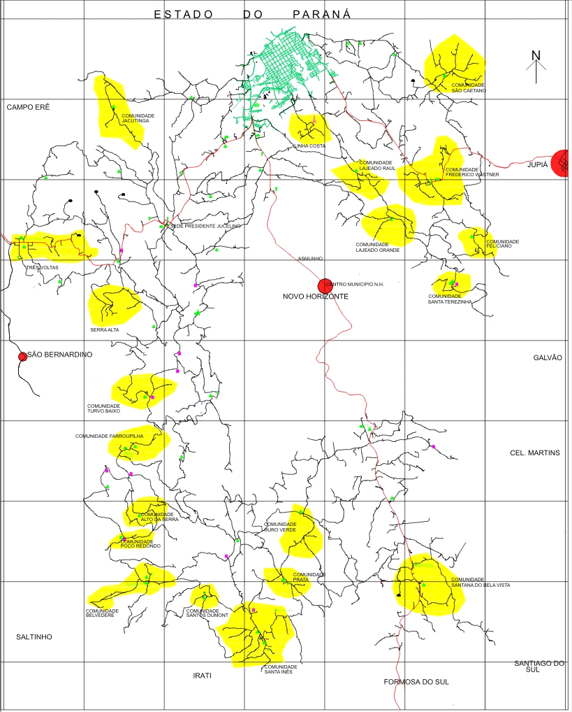 Figura 6 - Mapa com Áreas Rurais com Necessidades Habitacionais.
