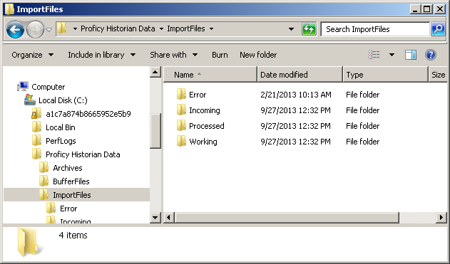 Fundamentos do Proficy Historian GE Intelligent Platforms Coletando dados com o coletor File Importando dados com o coletor File O coletor File transfere arquivos entre diferentes pastas como parte
