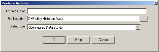 Fundamentos do Proficy Historian GE Intelligent Platforms Restaurar um Archive 1.