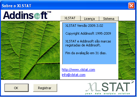 5.3 XLSTAT O produto XLSTAT (XLSTAT, 2009) é um plugin utilizado para aumentar a capacidade analítica do software MS-Excel, contento recursos para aplicações em previsão de valores futuros de séries
