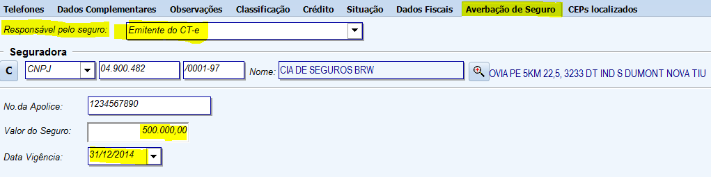 Screenshots: RhytCRM: Cadastro: Uma completa base de informações de Clientes, Fornecedores, Remetentes, Destinatários, Consignatários e demais parceiros