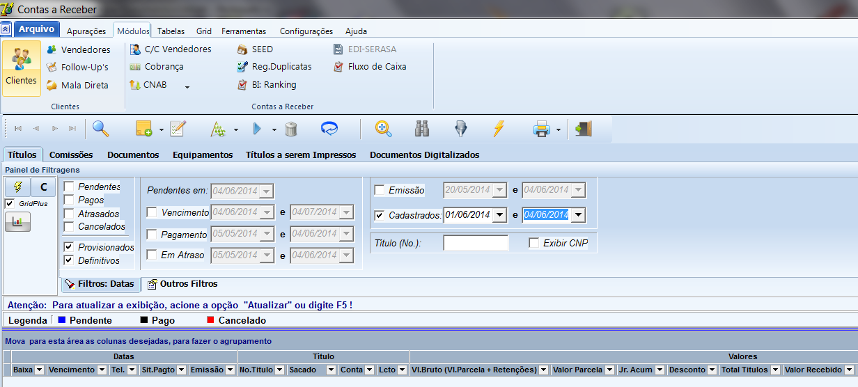 Contas a Receber: Seus CT-e s e NFS-e s alimentam automaticamente o RhytFINANCE.