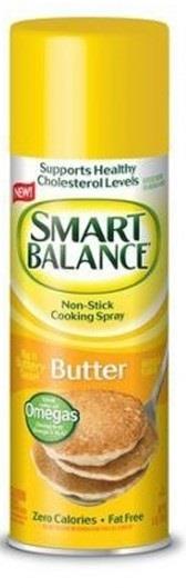 SMART BALANCE - AZEITE O Smart Balance spray é um azeite culinário, antiaderente, que tem 0% colesterol e 0% gordura hidrogenada e além de ser muito prático ainda é fonte de ômega 3 e ômega 6.