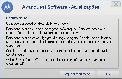 Registro on-line Efetue o registro on-line para receber atualizações gratuitas e suporte técnico da Avanquest Software.