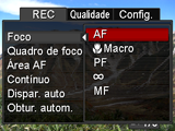 3. Use [8] e [2] para selecionar o item desejado e, em seguida, pressione [6]. 4. Use [8] e [2] para alterar a definição. 5. Quando a definição estiver como quiser, pressione [SET].