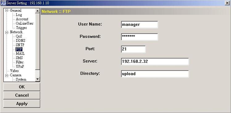 Period Sync Server Time Descrição Uma vez que os usuários escolher a zona de tempo, a câmera de rede irá ajustar o tempo de área local do sistema automaticamente.