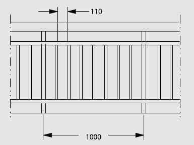 Guarda-corpo e corrimão proteção em alvenaria, balaústre, grades, cabos de aço etc na extremidade lateral dos degraus para a proteção das pessoas que utilizam a escada.