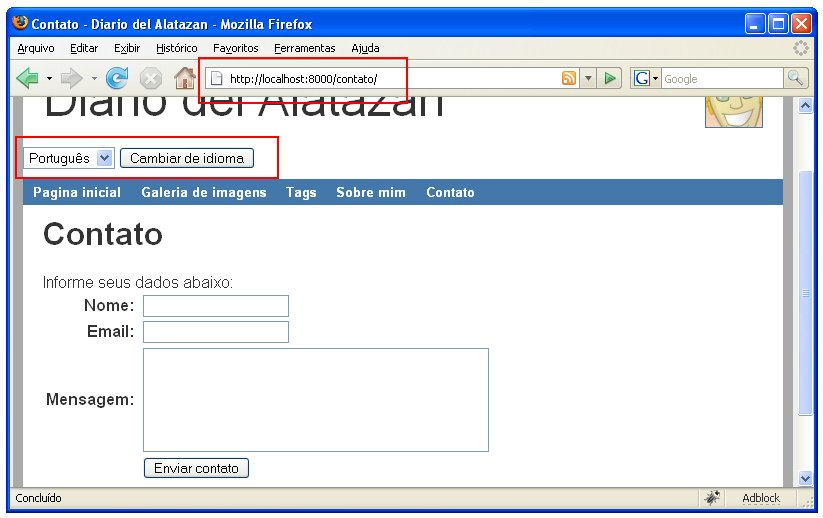 Temos o "Cambiar de idioma" funcionando perfeitamente! Mas como vemos, nosso formulário de contato também deveria ser traduzido. Pois vamos fazer isso!