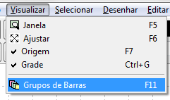 60 Figura 26: Definição da camada ativa O gerenciador de grupos de barras pode ser acessado por meio dos comandos descritos na Tabela 4.