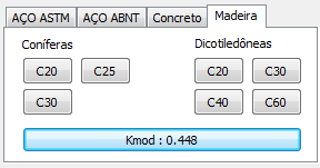 73 Figura 36: Calculadora K mod Para cada grupo de barras deve ser definido um perfil necessário à análise da estrutura.