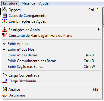 76 Figura 40: Listagem das barras utilizadas em projeto 6.