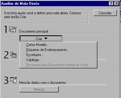 Após o auxiliar de mala direta finalizar o processo de criação de mala direta o documento será mostrado o resultado. 1.31.