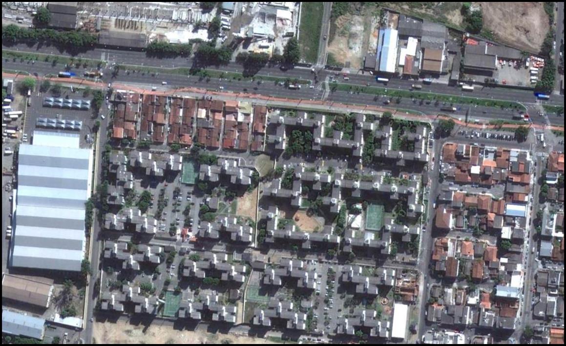 73 Figura 11 - Localização do Condomínio Valparaíso Bloco Países Fonte: Endereço Eletrônico <ijsn.es.gov.br> e Imagem extraída do Software Google TM Earth em 09/01/2012.