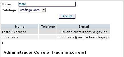 6.5.3 Acessando Agenda Para visualizar a agenda, clicar na opção Agenda. Irá aparecer os compromissos do usuário. É possível por este módulo Aceitar ou Rejeitar determinado compromisso. 6.5.4 Pesquisando contatos Para pesquisar e visualizar contatos, clicar na opção Contatos.