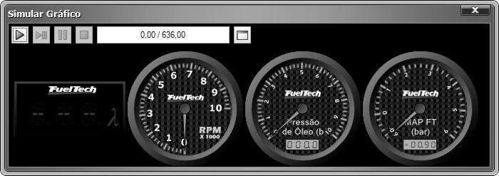 Ao abrir a função Definir Pontos de Tração, a tela é apresentada conforme a figura abaixo: O ponto inicial (I) deve ser definindo em torno de 100rpm acima do corte de arrancada, em seguida, inserimos