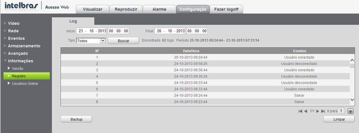 Configure a câmera PTZ no sistema com os seguintes itens: Canal: selecione o canal que deseja realizar a configuração.