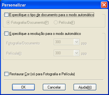 Observação: Se desejar alterar o modo de digitalização, consulte a seção Alteração do modo de digitalização. 1.