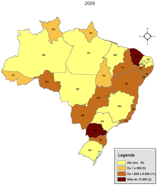 formais em oito dos dozes subsetores industriais.