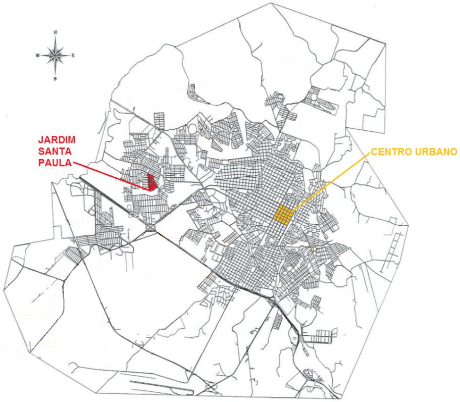 393 Figura 1. Planta da malha urbana de Presidente Prudente em 1992 localização do loteamento Jardim Santa Paula Fonte: Prefeitura Municipal de Presidente Prudente, 2013 Figura 2.