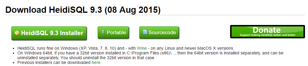 Instalando o HeidiSQL Neste site, você encontra o