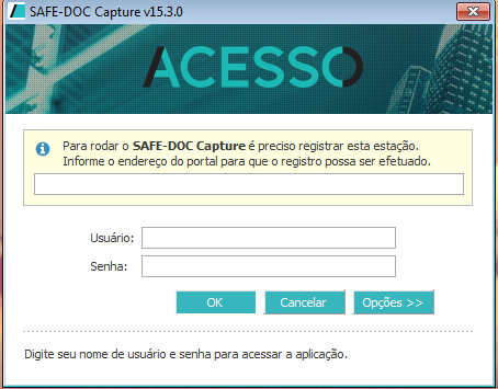 COMO ACESSAR O APLICATIVO SAFE DOC CAPTURE Acesse o aplicativo SAFE-DOC CAPTURE clicando no ícone na sua área de