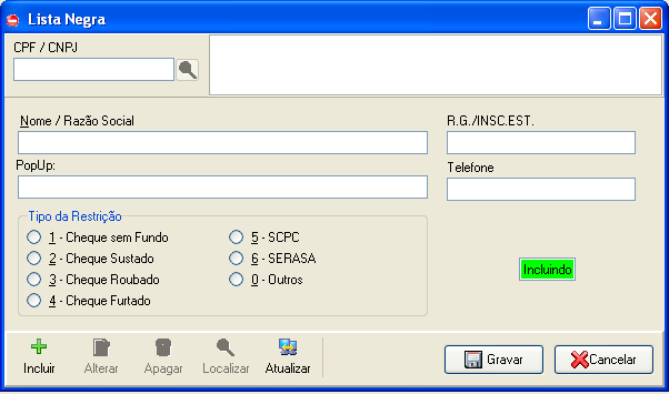 Pag: 39 Para inserir uma nova animação, clique na aba Cadastro e pressione a tecla F2 (Incluir), informe o Código (devem ser informados apenas números), a descrição, o texto Pop-Up que será exibido