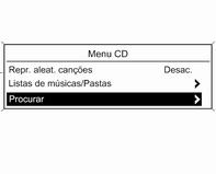 Leitor de CD 51 Conforme os dados gravados no CD de áudio ou CD de MP3, no mostrador serão apresentadas diferentes informações sobre o CD e a faixa de música actual.