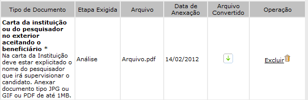 Para incluir um documento, selecione. O SAGe irá apresentar a seguinte tela: Clique no botão. Uma janela de busca irá aparecer: Procure o arquivo que você deseja incluir e clique em será preenchido.