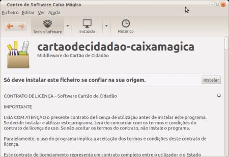 2.3. Linux 2.3.1. Instalação Nota: É necessário ter permissões de superutilizador (i.e. root) para instalar a Aplicação Cartão de Cidadão A partir da versão 1.23.