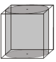 18) (UFPR) Um cilindro está inscrito em um cubo conforme sugere a figura a seguir. Sabe-se que o volume do cubo é 256 cm 3. a) Calcule o volume do cilindro. b) Calcule a área total do cilindro.