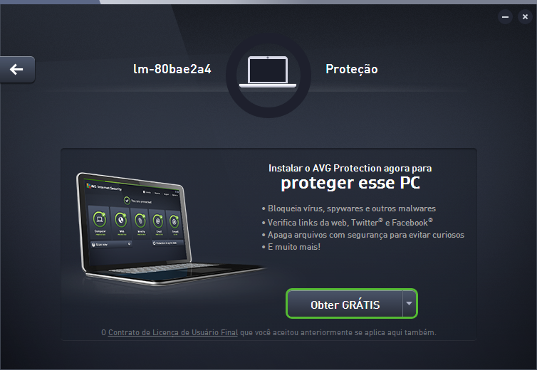 2.3.6. Como instalar produtos da AVG? 1. Os produtos da AVG podem ser facilmente instalados através do Zen.