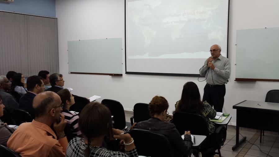 Reuniões realizadas 04/09/2014 Palestra O cenário epidemiológico atual do Vírus Ebola: formas de transmissão e medidas de controle