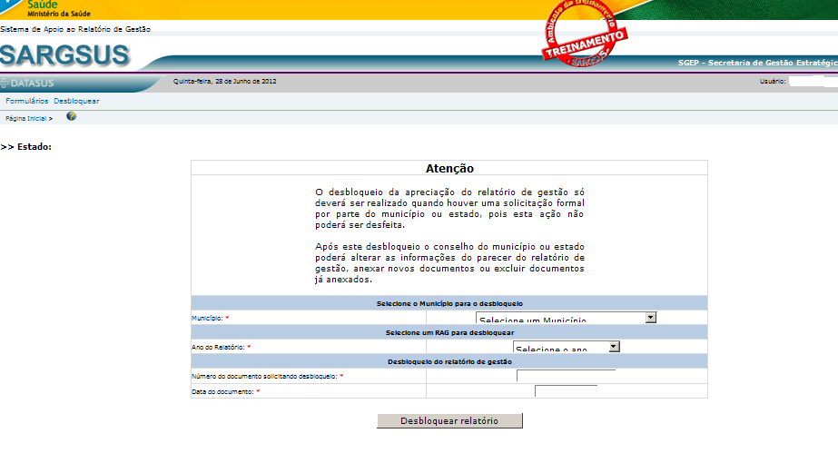 Capítulo 3 Reconhecimento da Funcionalidade de Desbloqueio Para o reconhecimento clique na funcionalidade de desbloqueio conforme