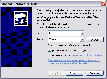 Supondo que o nome do computador 02 seja comp02, para acessá-lo pela rede basta utilizar as funcionalidades do recurso localizado no menu iniciar e na área apresentada digitar \\nomedocomputador ou