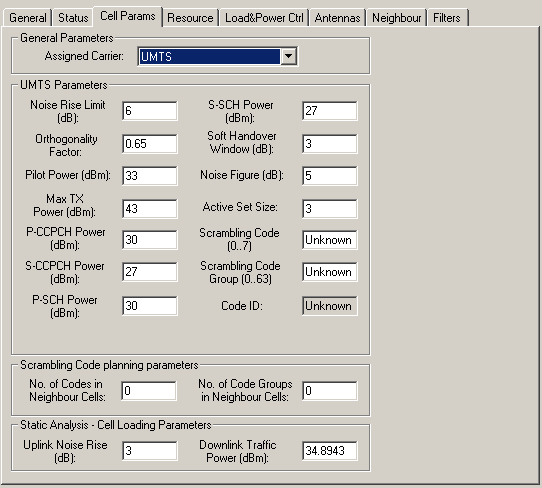 42 Pré-planeamento da rede A potência máxima é a potência máxima que o transmissor consegue entregar à antena (P TX_TOT da equação (2.9)).