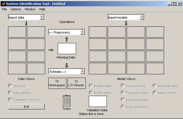 2. Selecione Toolboxes 3. Selecione More... 4. Selecione System identification 5.