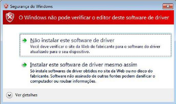 Na próxima tela (para selecionar o driver) escolha a pasta onde foi instalador o D-SAT (driver do equipamento), que por default o