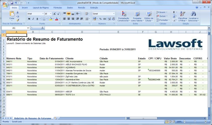 Será possível, também, a visualização da forma de cobrança, a quantidade de parcelas, a data de vencimento e a data de pagamento da fatura.