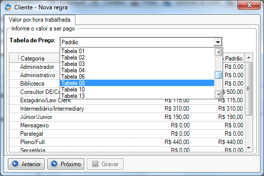 No momento do faturamento, todas as horas que foram apontadas para a causa com a característica de horas debitáveis serão computadas para a cobrança e então ficam à disposição para o cálculo da