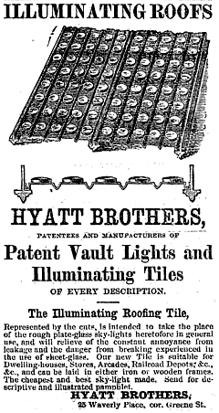 Laje nervurada translúcida de concreto armado Thaddeus Hyatt - Patente de 1878 Prof.. Eduardo C. S.