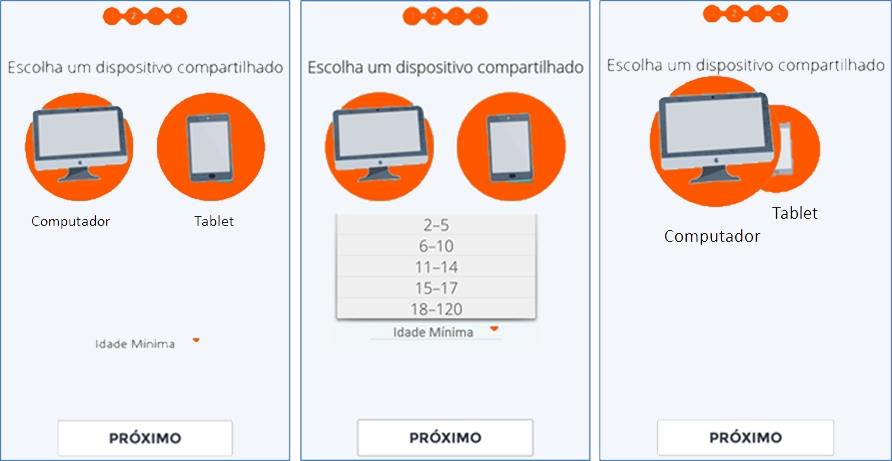 5.2 QUERO PROTEGER UM DISPOSITIVO COMPARTILHADO PELA FAMÍLIA: Escolha o tipo de dispositivo