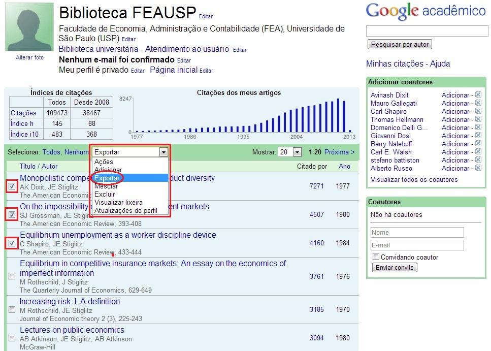 Como adicionar publicações no ResearcherID - Google Acadêmico (RIS) 3.