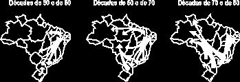 Migrações Internas no Brasil Anos 50 e 60: Nordestinos em massa para o Sudeste e em menor quantidade para o Norte com início da exploração do Ouro no Pará.