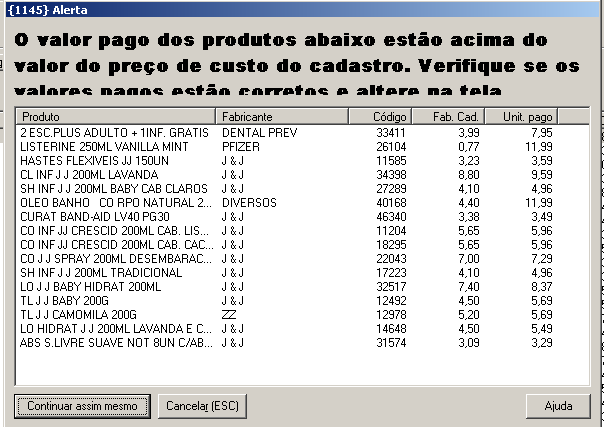 Tutorial UltraPDV Na tela o sistema ira preencher as quantidades da Nota Fiscal de Entrada para você conferir com o Pedido original.