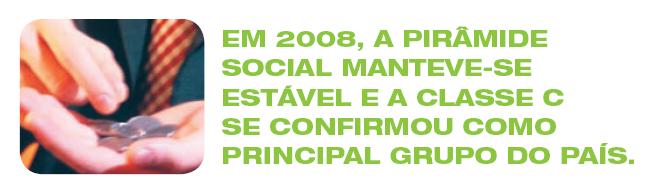 Mobilidade social Em 2008, a pirâmide social manteve-se