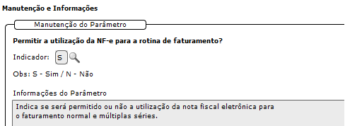 PARAMETRIZAÇÃO DO LOGIX PARA UTILIZAÇÃO DA NF ELETRÔNICA 1. LOG2240/LOG00086 Alterar para S o parâmetro: Utilizar nota fiscal eletrônica NF-e para rotina de faturamento?