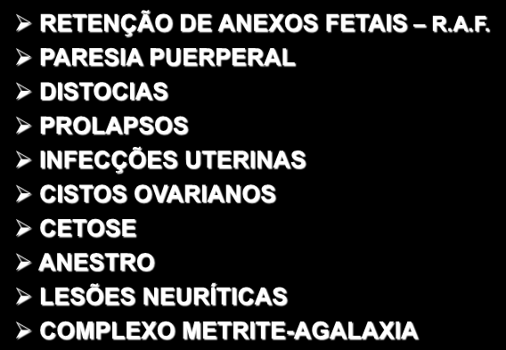 PATOLOGIAS ASSOCIADAS AO PARTO E PUERPÉRIO RETENÇÃO DE ANEXOS FE