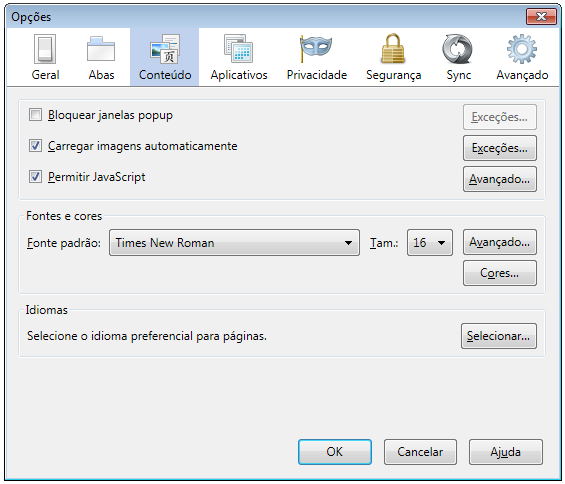 0), proceda conforme mostrado a seguir: a) Abra o navegador Mozilla Firefox; b) Guiando-se pelos itens