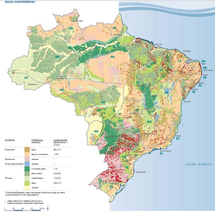 DISPONIBILIDADE HÍDRICA SUPERFICIAL NO BRASIL Fonte : ANA (2010)